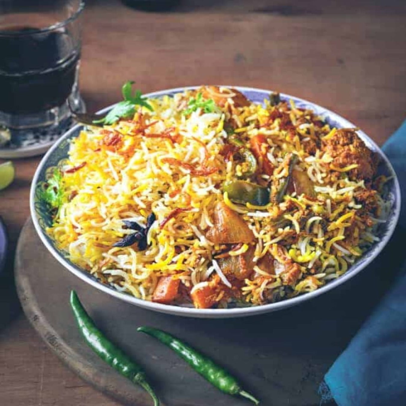 Vegetable Biryani with Raita